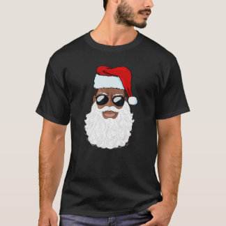 Santa Claus Black Xmas Santa Afro African American T-shirt