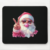 Santa Claus Blowing Bubble Gum Nk Sungles Christma Muismat (Voorkant)