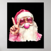 Santa Claus Blowing Bubble Gum Nk Sungles Christma Poster (Voorkant)