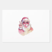 Santa Claus Blowing Bubble Gum Pink Sunglasses  Inpakpapier Vel (Voorkant)