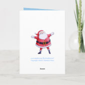 Santa Claus Blue Christmas Kaart (Achterkant)