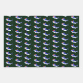 Santa Claus Blue Marlins Inpakpapier Vel (Voorkant 3)