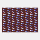 Santa Claus Blue Marlins Inpakpapier Vel (Voorkant 2)