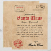 Santa Claus Brief van Santa Printable (Voorkant / Achterkant)