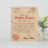 Santa Claus Brief van Santa Printable (Staand voorkant)