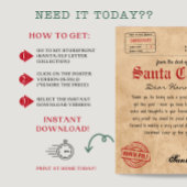 Santa Claus Brief van Santa  Printable