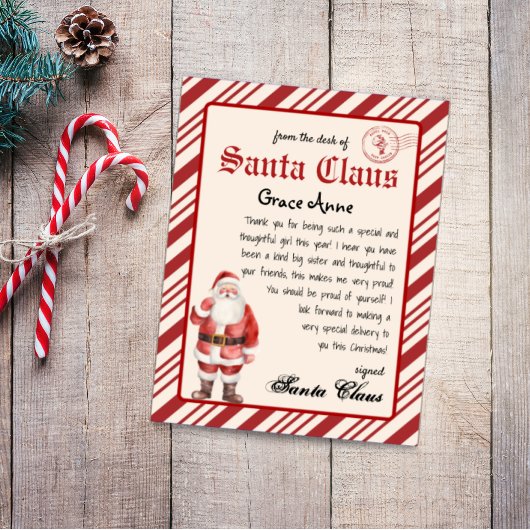 Santa Claus Brief van Santa  Printable