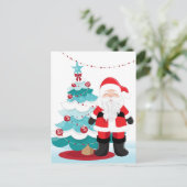 Santa Claus Briefkaart (Staand voorkant)