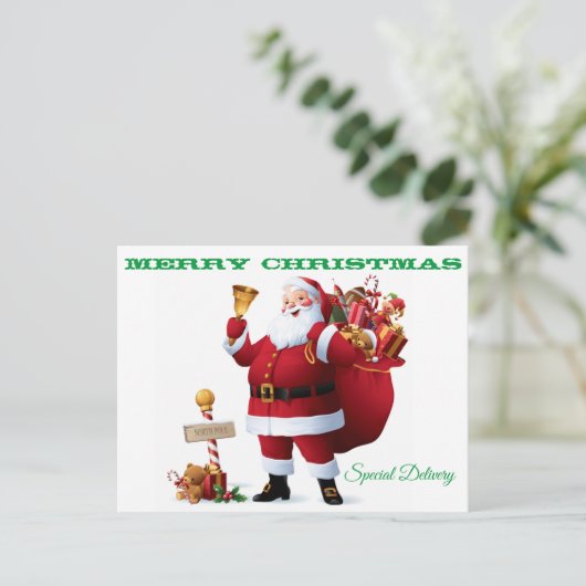 Santa Claus Briefkaart (Staand voorkant)
