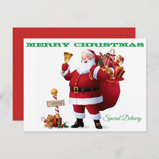 Santa Claus Briefkaart (Voorkant / Achterkant)