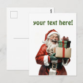 santa claus briefkaart (Voorkant / Achterkant)
