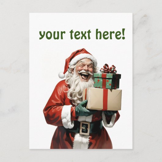 santa claus briefkaart (Voorkant)
