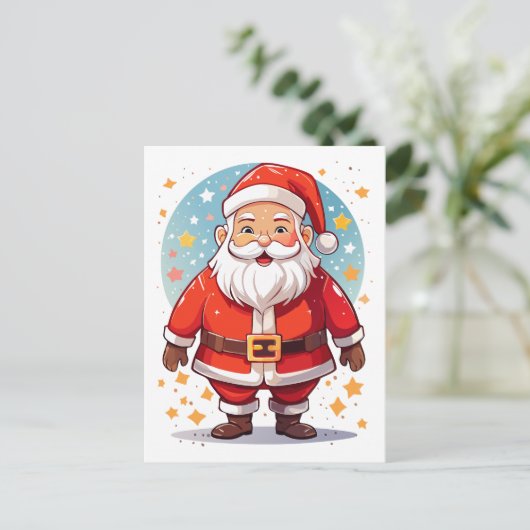 Santa Claus Briefkaart (Staand voorkant)