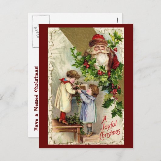 Santa Claus Briefkaart (Voorkant / Achterkant)