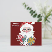 Santa Claus Briefkaart (Staand voorkant)