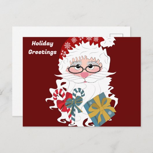 Santa Claus Briefkaart (Voorkant / Achterkant)