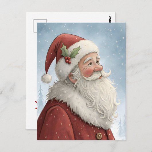 Santa Claus Briefkaart (Voorkant / Achterkant)