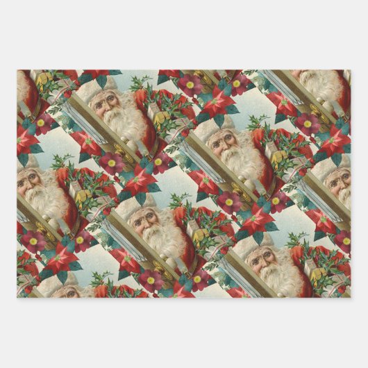 Santa Claus bringing gifts and presents Inpakpapier Vel (Voorkant 3)