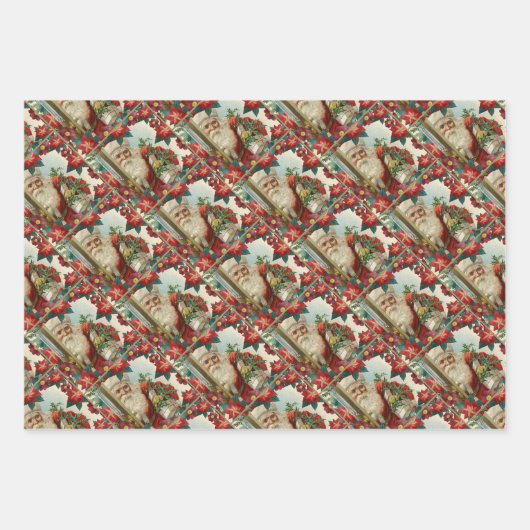 Santa Claus bringing gifts and presents Inpakpapier Vel (Voorkant)