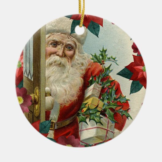 Santa Claus bringing gifts and presents Keramisch Ornament (Voorkant)