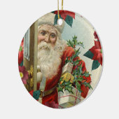 Santa Claus bringing gifts and presents Keramisch Ornament (Links)