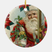 Santa Claus bringing gifts and presents Keramisch Ornament (Achterkant)
