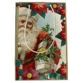Santa Claus bringing gifts and presents Medium Cadeauzakje (Voorkant)