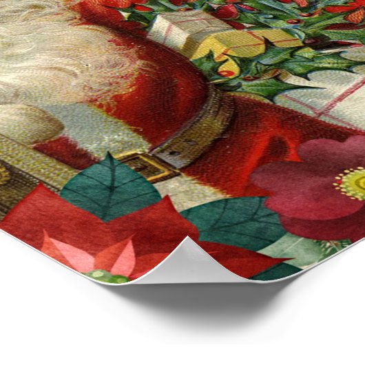 Santa Claus bringing gifts and presents Poster (Hoek)