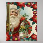Santa Claus bringing gifts and presents Poster (Voorkant)