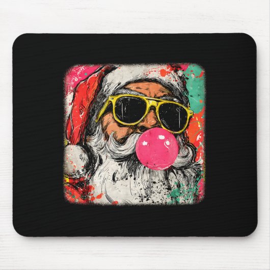 Santa Claus Bubble Gum Merry Xmas Painting Men Wom Muismat (Voorkant)