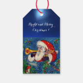 SANTA CLAUS BUGLER , CHRISTMAS NIGHT CADEAULABEL (Achterkant)