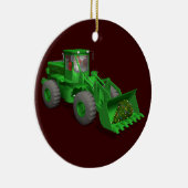 Santa Claus Bulldozer Operator Keramisch Ornament (Rechts)