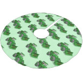 Santa Claus Bulldozer Operator Kerstboom Rok (Gekanteld)