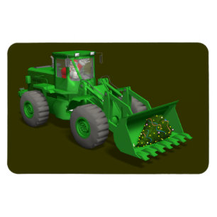 Santa Claus Bulldozer Operator Magneet