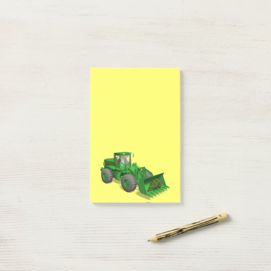 Santa Claus Bulldozer Operator Post-it® Notes (Op bureau)