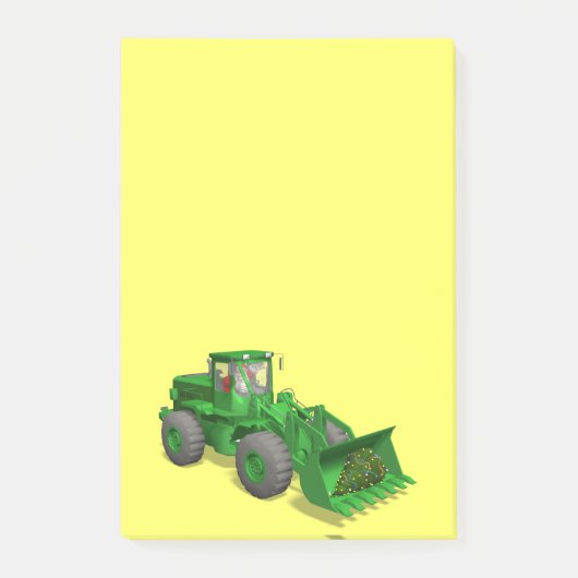 Santa Claus Bulldozer Operator Post-it® Notes (Voorkant)