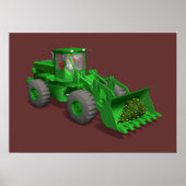 Santa Claus Bulldozer Operator Poster (Voorkant)
