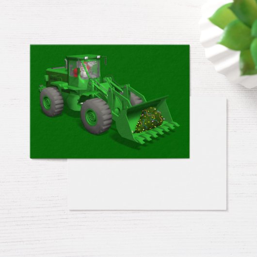 Santa Claus Bulldozer Operator Visitekaartje (Bureau)