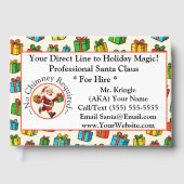  Santa Claus Business Card Holiday Magic Gastenboek (Voorkant)