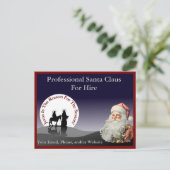 Santa Claus Business Card Postcard Briefkaart (Staand voorkant)