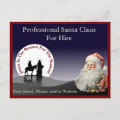 Santa Claus Business Card Postcard Briefkaart (Voorkant)