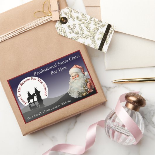 Santa Claus Business Card Stickers (Geschenken)