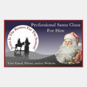 Santa Claus Business Card Stickers (Voorkant)
