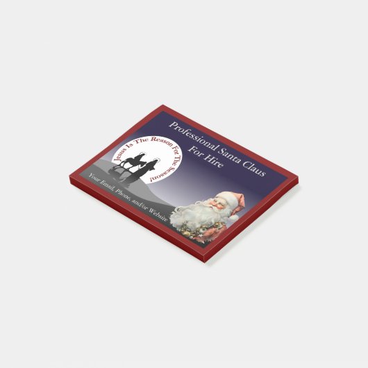 Santa Claus Business Sticky Notes (Schuin)