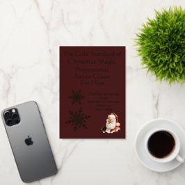 Santa Claus Business Wenskaart Gold Foil Folie Wenskaart