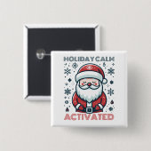Santa Claus Button - Feestelijke vakantie Accessoi (Voorkant /achterkant)