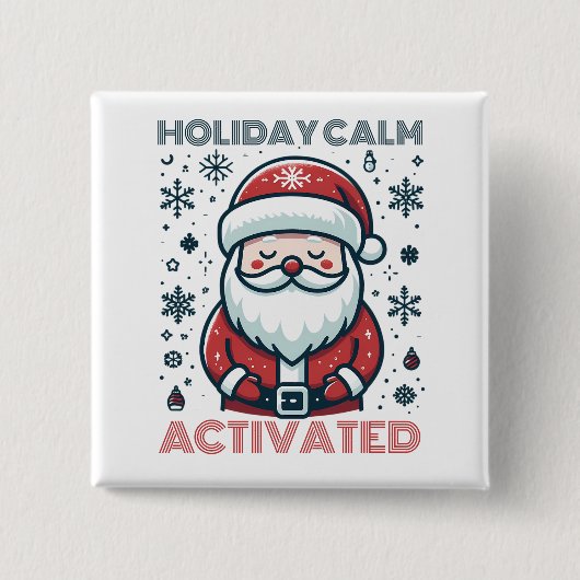 Santa Claus Button - Feestelijke vakantie Accessoi (Voorkant)