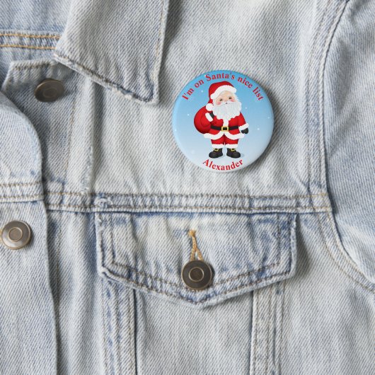 Santa Claus Button | Ik sta op de lijst van Nice i (In situ)