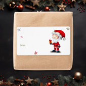Santa Claus Cadeau Kerstcadeau Sticker Label