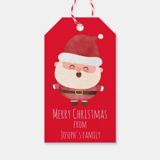 Santa claus cadeaulabel (Voorkant)